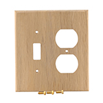 White Oak Hardwood Switch/Receptacle Cover Plate