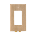 White Oak Hardwood Single GFI Cover Plate