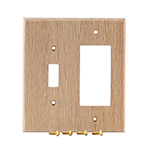 White Oak Hardwood Single Switch/GFI Cover Plate