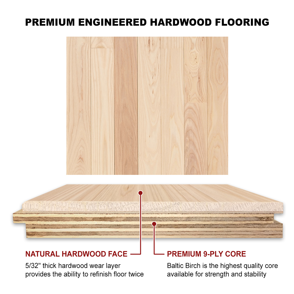 Ash Engineered Flooring 5 8 X 3, What Are Engineered Hardwood Floors Made Of