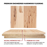 Hickory 3", 4", & 5" Character Grade Engineered Flooring