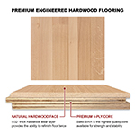 Quarter Sawn White Oak 3", 4", & 5" Select Grade Engineered Flooring
