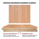 Cherry 3" & 4" Select Grade Engineered Flooring