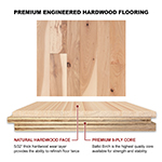 Hickory 3" & 4" Character Grade Engineered Flooring