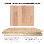 Red Oak 3" & 4" Select Grade Engineered Flooring
