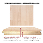 Hard Maple 3" & 5" Select Grade Engineered Flooring