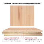 Quarter Sawn Red Oak 3" & 5" Select Grade Engineered Flooring
