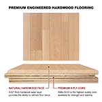 Quarter Sawn White Oak 3" & 5" Select Grade Engineered Flooring