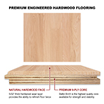 Red Oak 3" & 5" Select Grade Engineered Flooring