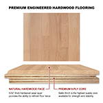 White Oak 3" & 5" Select Grade Engineered Flooring