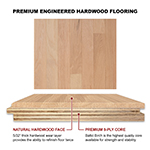 White Oak 3" Select Grade Engineered Flooring
