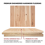 Hickory 4" & 5" Character Grade Engineered Flooring