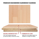 Quarter Sawn Red Oak 4" & 5" Select Grade Engineered Flooring
