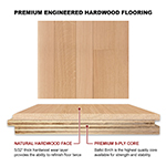 Quarter Sawn White Oak 4" & 5" Select Grade Engineered Flooring