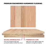 Red Oak 4" & 5" Select Grade Engineered Flooring