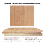 White Oak 4" & 5" Select Grade Engineered Flooring