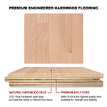 Red Oak 4" Select Grade Engineered Flooring