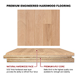 White Oak 4" Select Grade Engineered Flooring