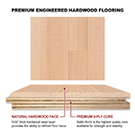 Quarter Sawn Red Oak 5" Select Grade Engineered Flooring