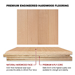 Quarter Sawn White Oak 5" Select Grade Engineered Flooring