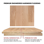 White Oak 5" Select Grade Engineered Flooring