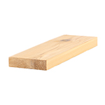 7/8" x 3-1/2" Kiln Dried Knotty Inland Red Cedar - Smooth 1 Face, Rough Sawn 1 Face
