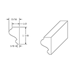 L.J. Smith Poplar Skirtboard / Fascia Cap - LJ8950