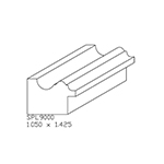 1.050" x 1.425" Knotty Eastern White Pine Custom Backband - SPL9000