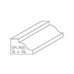 7/8" x 1-1/4" White Oak Custom Shoe Moulding - SPL9001