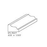 0.650" x 1.022" Hard Maple Custom Shoe Moulding - SPL9027