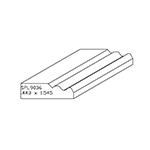 0.443" x 1.545" Poplar Custom Door Stop - SPL9036