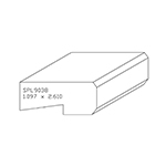 1.097" x 2.610" Custom Ash Miscellaneous Moulding - SPL9038