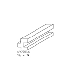 11/16" x 3/4" Custom Walnut Miscellaneous Moulding - SPL9045