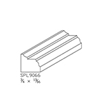 3/4" x 13/16" Quarter Sawn White Oak Custom Shoe Moulding - SPL9066