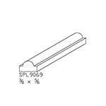 3/8" x 5/8" Brazilian Cherry Custom Mullion - SPL9069