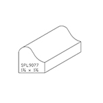 1-1/4" x 1-1/4" Hickory Custom Shoe Moulding - SPL9077