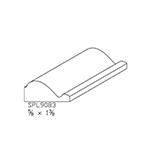 5/8" x 1-3/8" Hickory Custom Bed Moulding - SPL9083