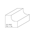 1-3/4" x 1-3/4" Cherry Custom Cove Moulding - SPL9087