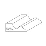 0.888" x 2-5/16" Ash Custom Chair Rail - SPL9091