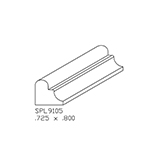 0.725" x 0.800" Quarter Sawn White Oak Custom Shoe Moulding - SPL9105