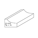 13/16" x 1-1/4" Hard Maple Custom Cove Moulding - SPL9109