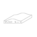 3/4" x 3" Poplar Custom Fillet - SPL9119