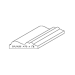 0.475" x 1-7/8" Cherry Custom Chair Rail - SPL9122