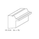 1-1/2" x 1-3/4" Ash Custom Backband - SPL9134