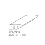 0.531" x 1.407" Custom Cherry Miscellaneous Moulding - SPL9141