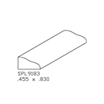 0.455" x 0.830" Brazilian Cherry Custom Shoe Moulding - SPL9183