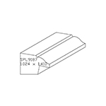 1.024" x 1.410" White Oak Custom Backband - SPL9187