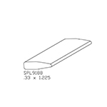 0.330" x 1.225" Custom Poplar Miscellaneous Moulding - SPL9188