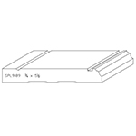 3/4" x 5-1/2" F/J Primed Poplar Custom Baseboard - SPL9189