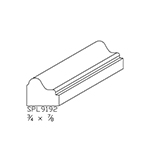 3/4" x 7/8" Natural Alder Custom Bed Moulding - SPL9192